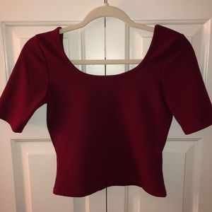 About A Girl Red Crop-Top